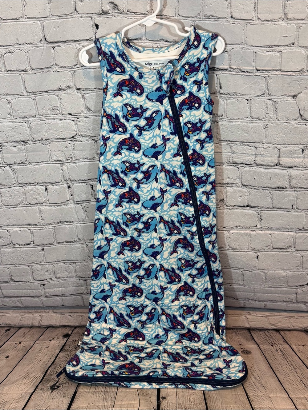 EleBaby Whale Pattern Bamboo Sleepsack